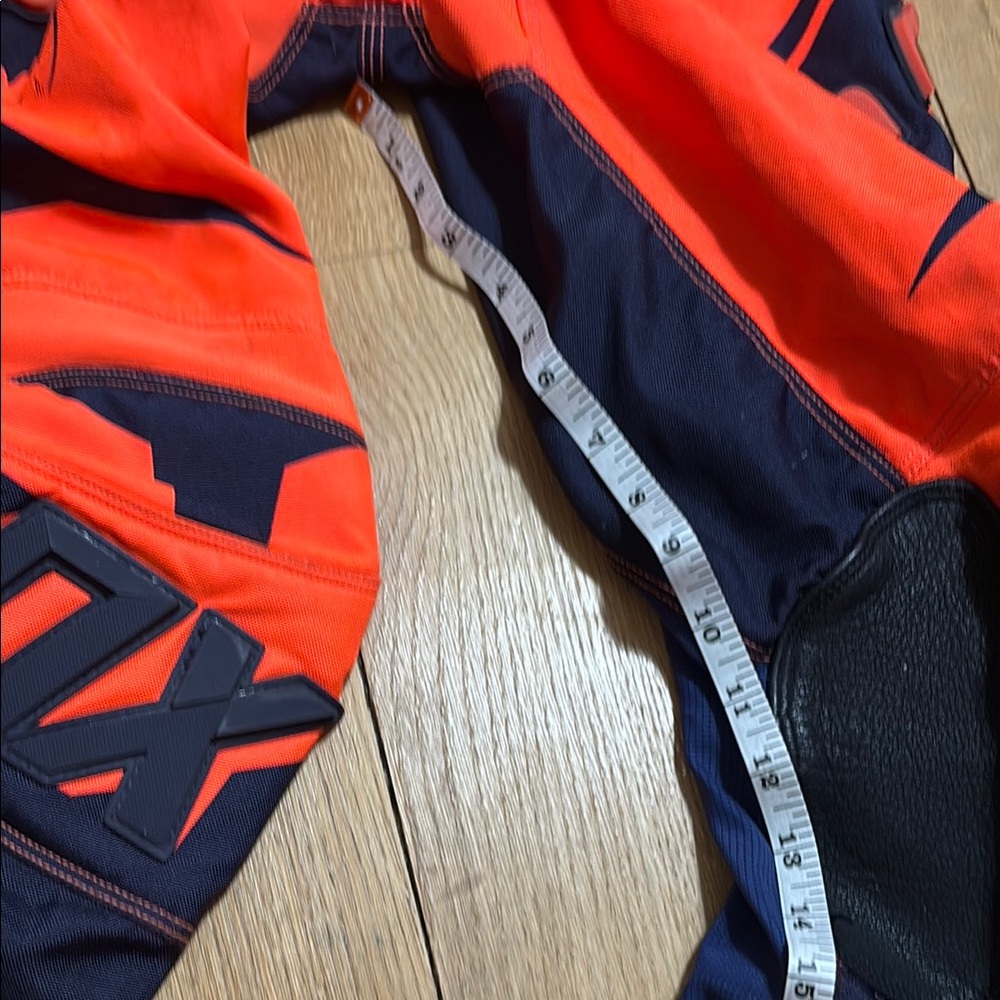 Fox Racing Orange and Navy Riding Pants - Picture 9 of 11